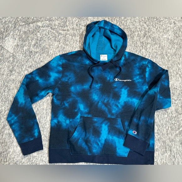 Champion Tie Dye Pullover Hoodie Size Large - Picture 6 of 7